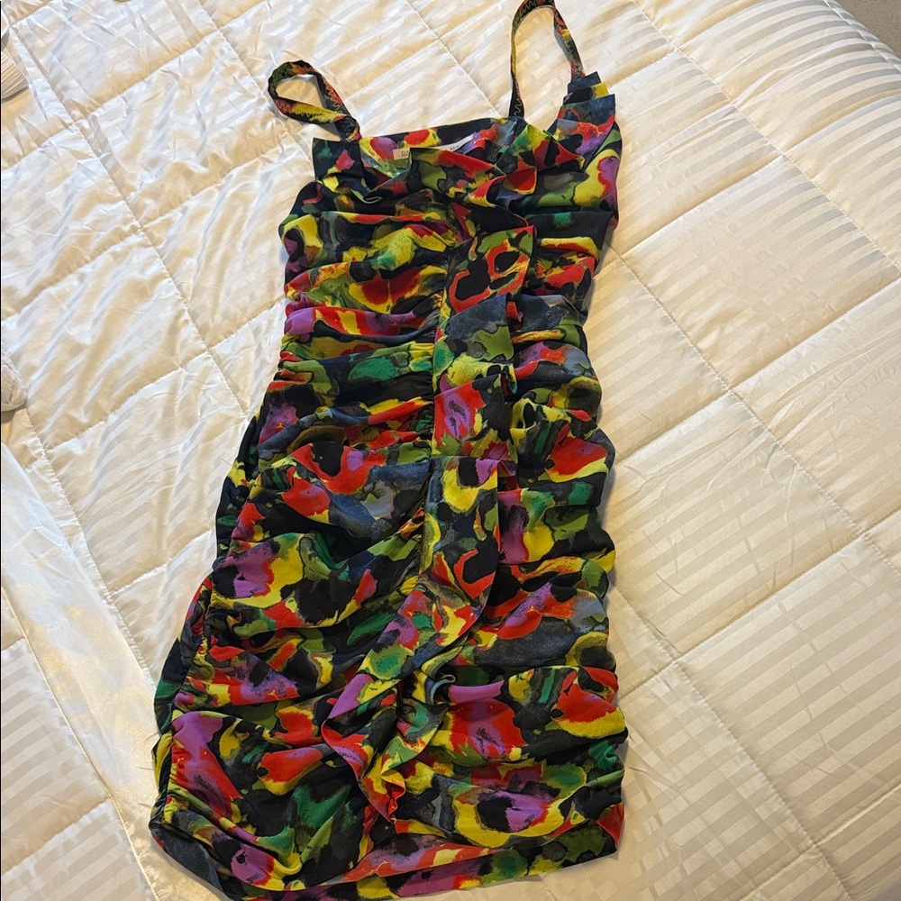 RACHEL Rachel Roy Colorful Abstract Mini Dress